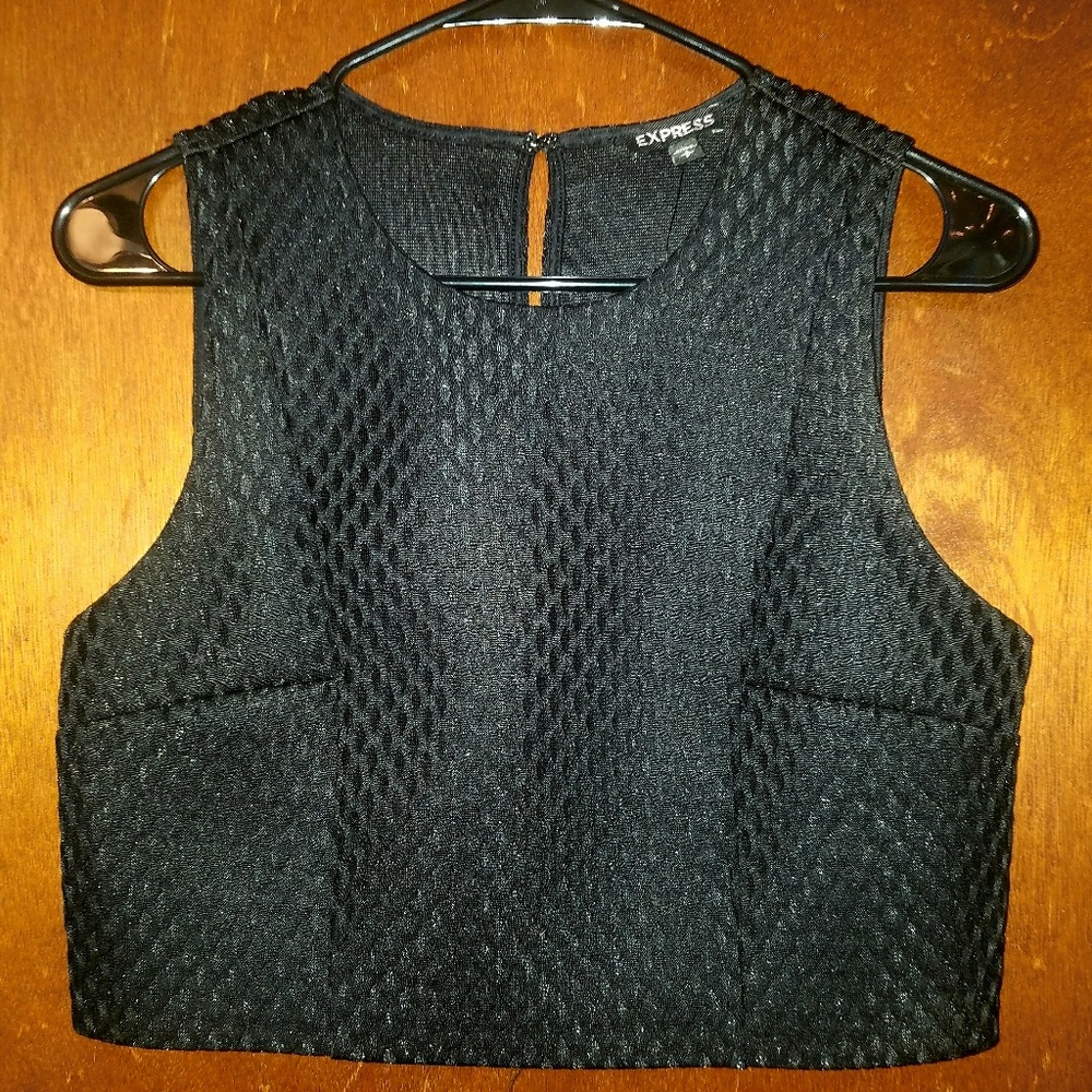 Black elegant crop top